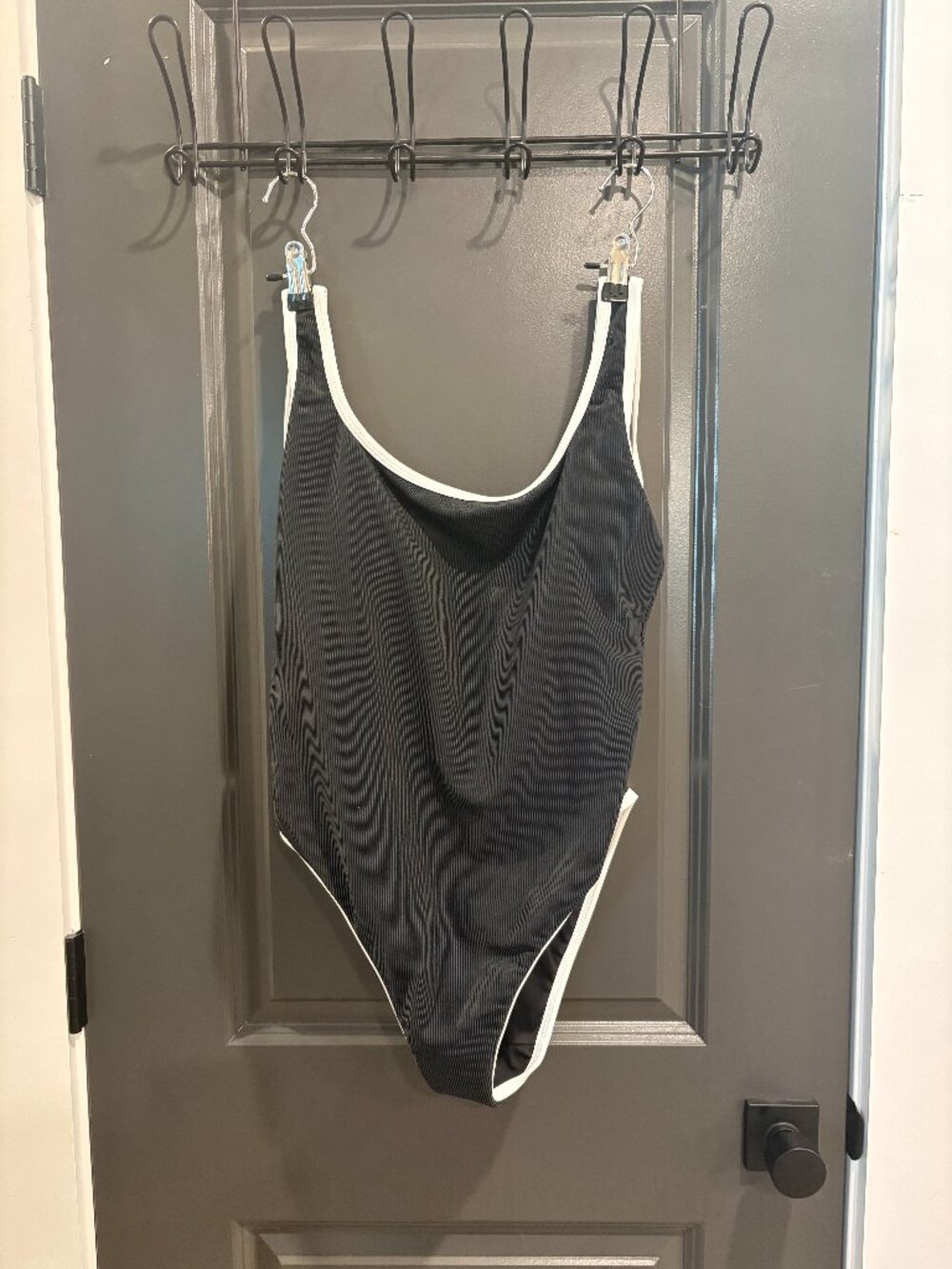 LainSnow Ribbed One Piece Swimsuit XL